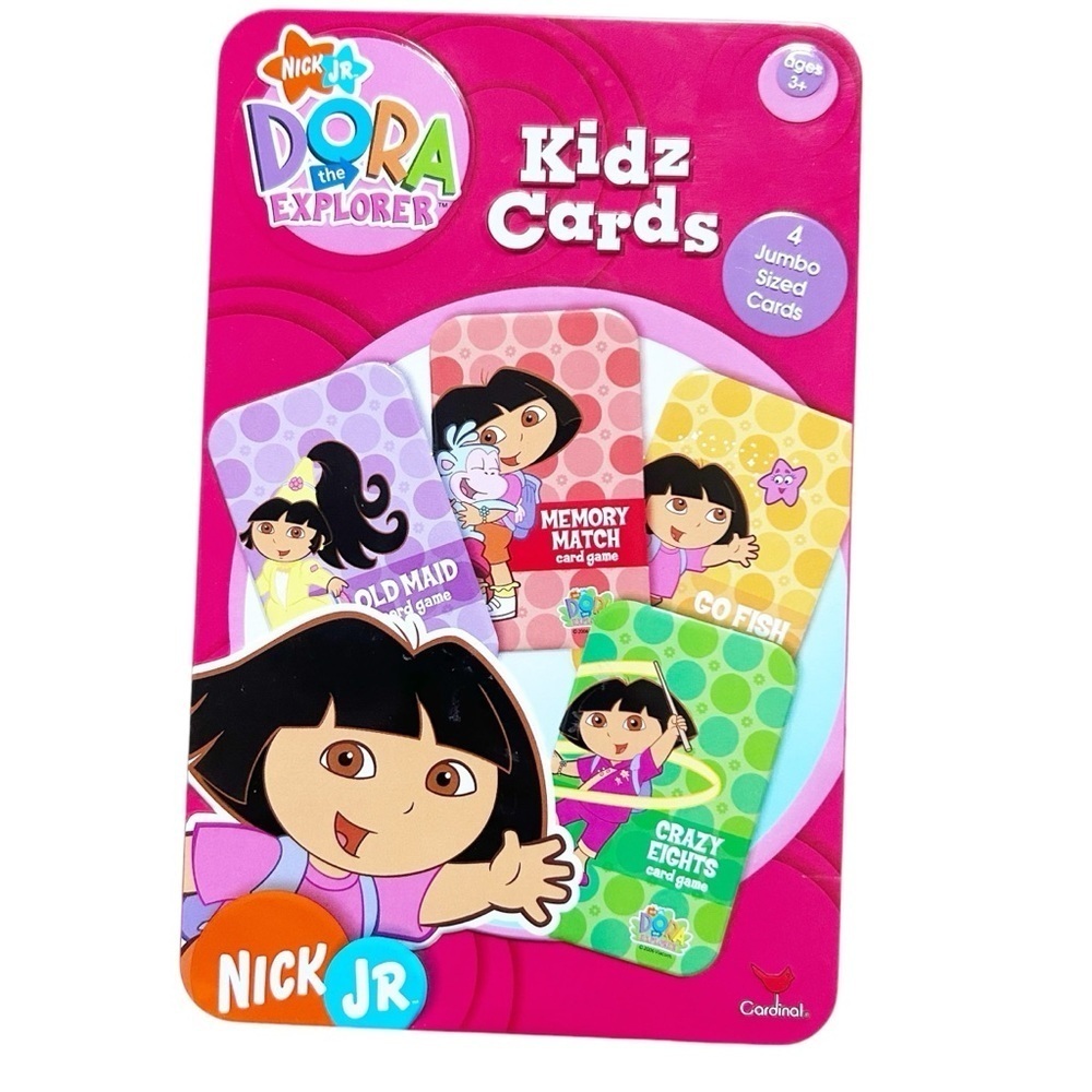 Nick Jr. Dora The Explorer Kidz Cards Go Fish Old Maid Crazy Eights Memory Match